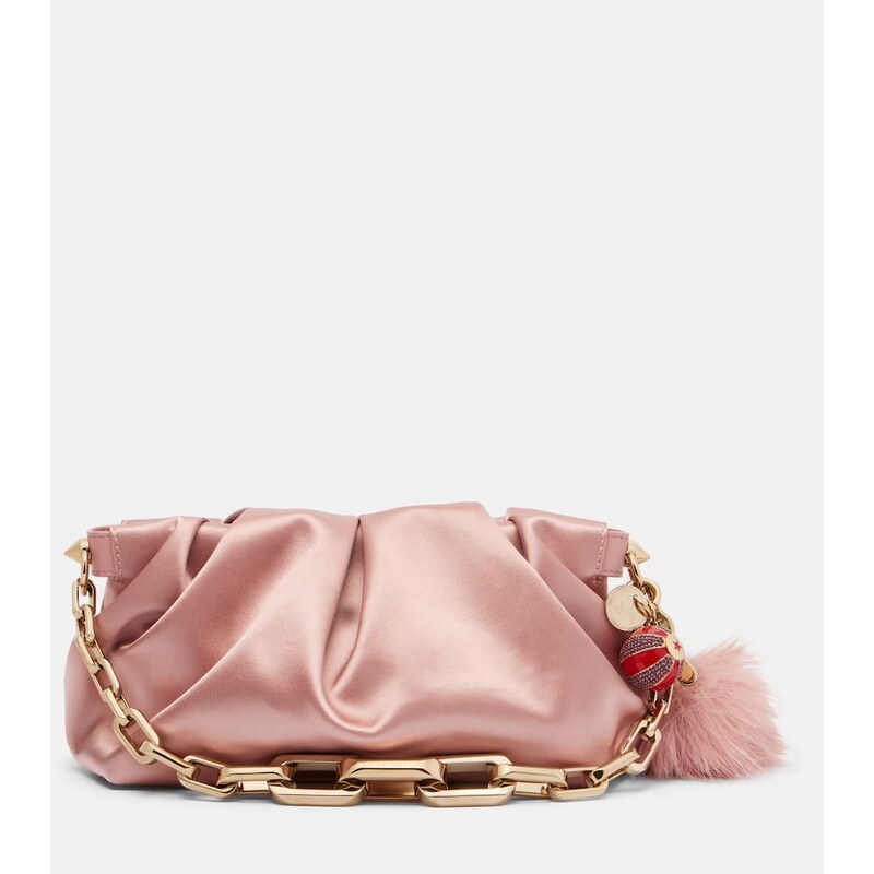 Christian Louboutin Eva Small crÃªpe satin clutch
