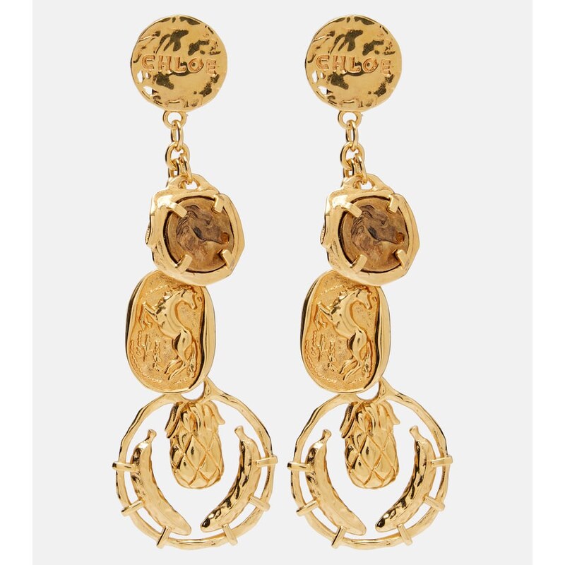 Chloé Chloé Medals embellished drop earrings