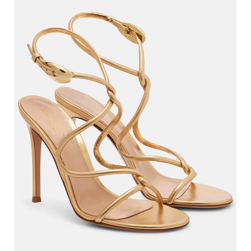 Gianvito Rossi Jungle Mamba 105 leather sandals