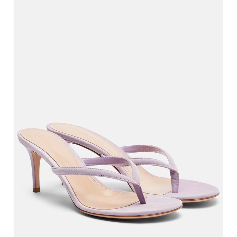 Gianvito Rossi Calypso suede thong sandals