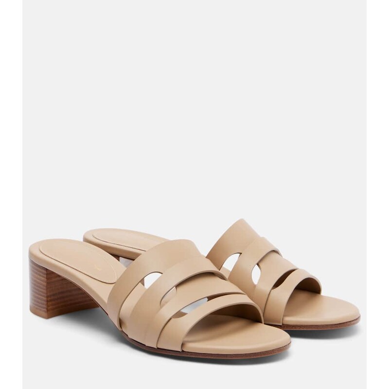 Gianvito Rossi Nora leather mules