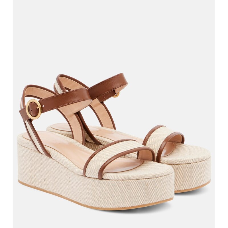 Gianvito Rossi Rodi canvas platform sandals