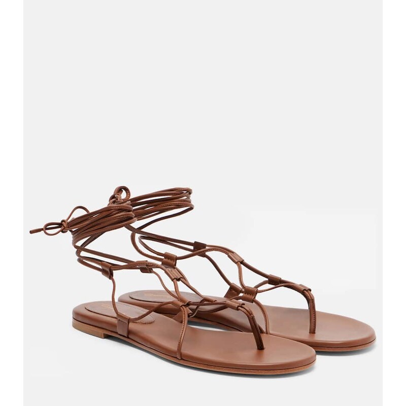 Gianvito Rossi Leather gladiator sandals