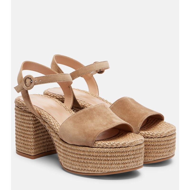 Gianvito Rossi Carol suede espadrille wedges
