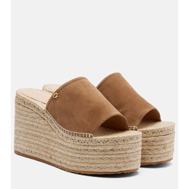 Gianvito Rossi Suede espadrille wedges
