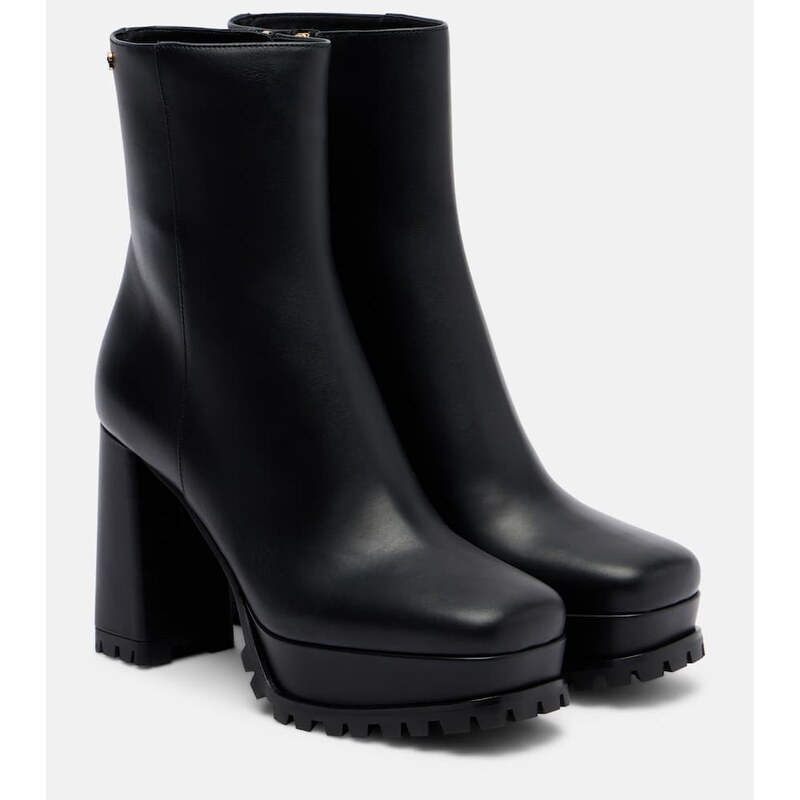 Gianvito Rossi Harlem leather platform ankle boots