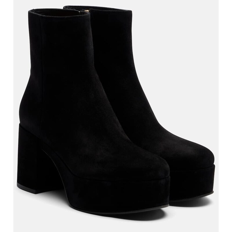 Gianvito Rossi Sally suede platform ankle boots