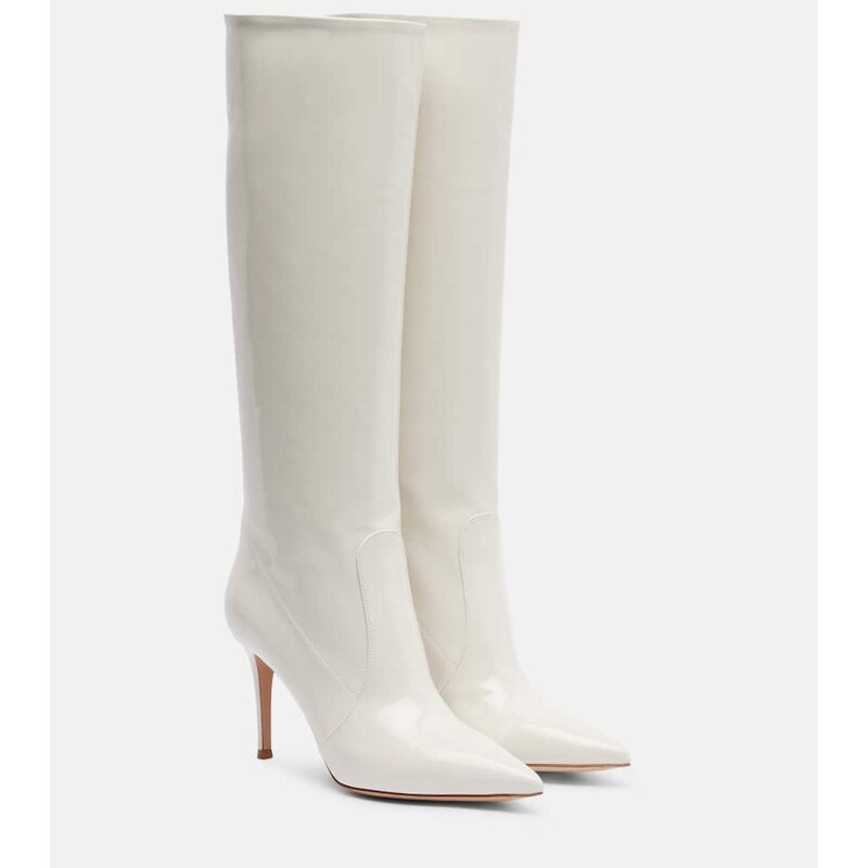 Gianvito Rossi Hansen 85 patent leather knee-high boots