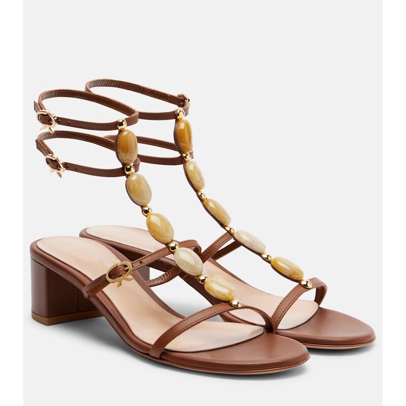 Gianvito Rossi Shanti 45 embellished leather sandals
