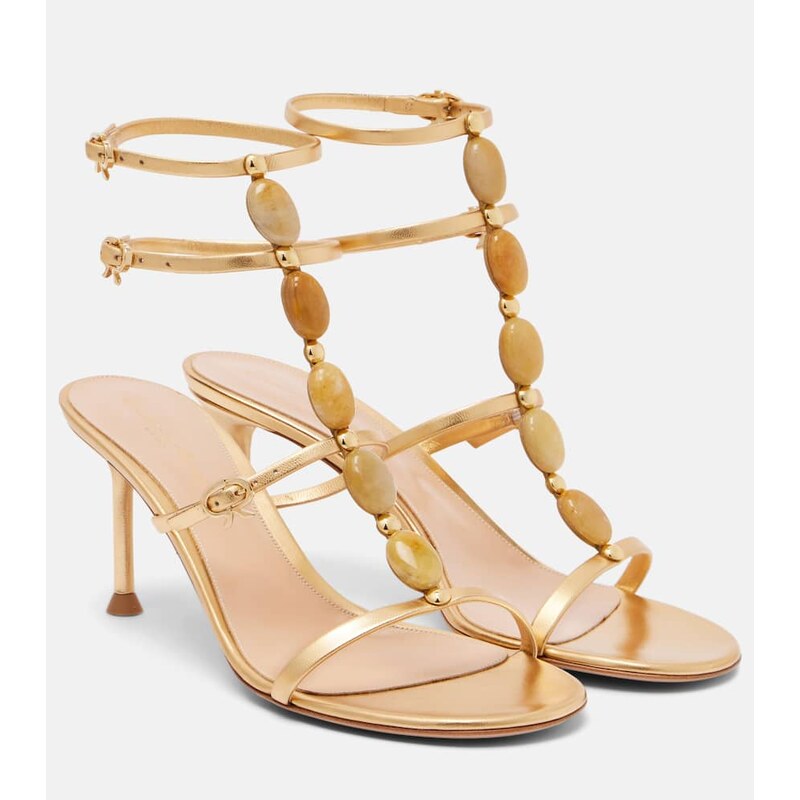 Gianvito Rossi Shanti 70 embellished leather sandals