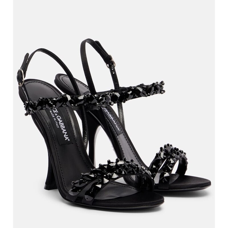 Dolce&Gabbana 105 embellished satin sandals