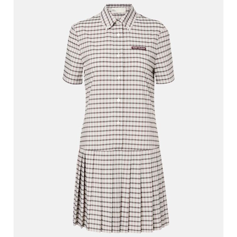 Tory Burch Plaid pleated minidress