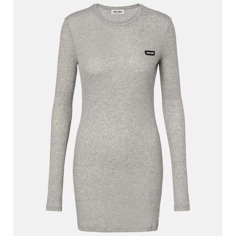 Miu Miu Cotton jersey minidress