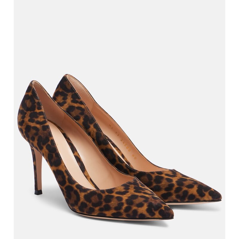 Gianvito Rossi Gianvito 85 leopard-print suede pumps