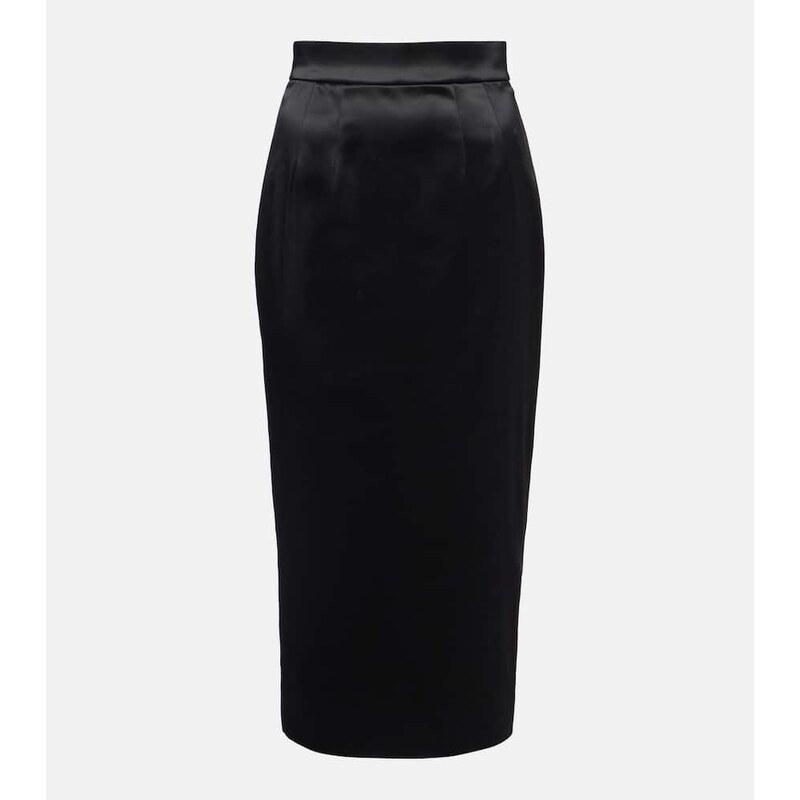Dolce&Gabbana High-rise satin pencil skirt