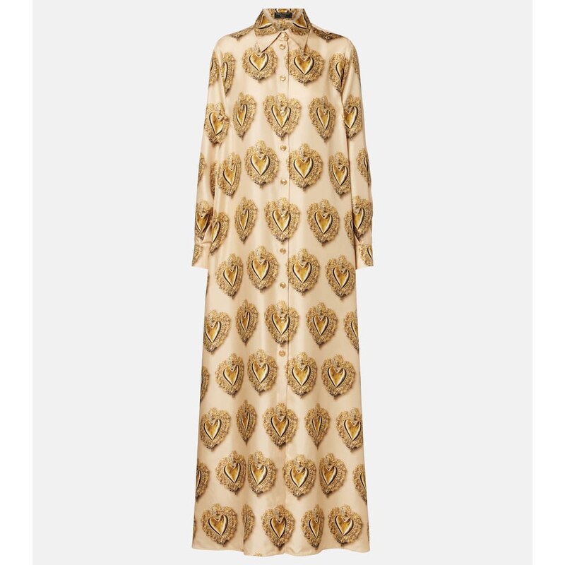 Dolce&Gabbana Printed silk shirt dress