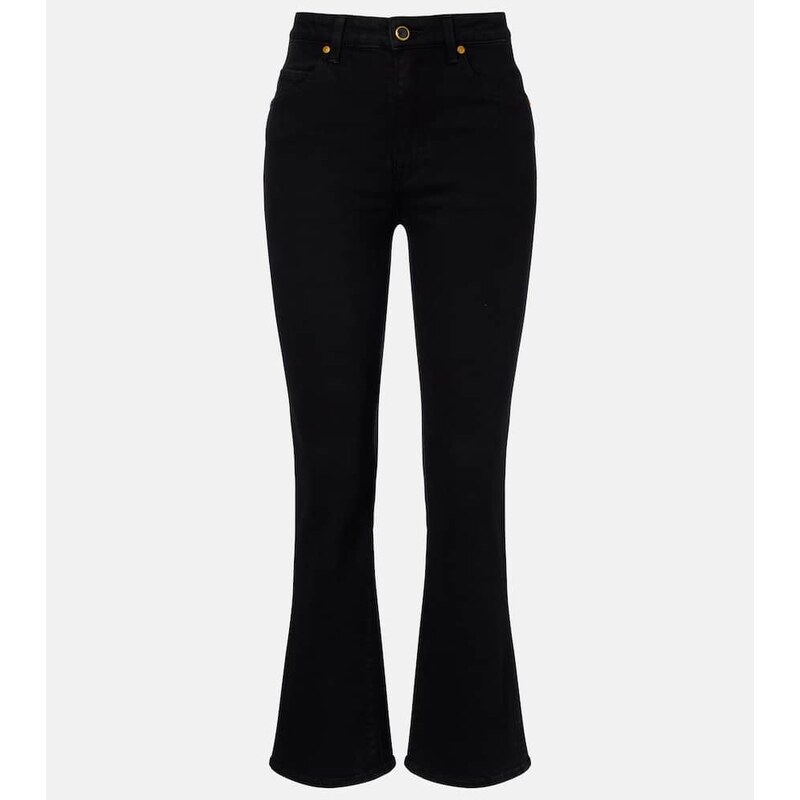 Khaite Vivian high-rise cropped flared jeans