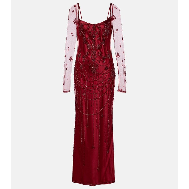 Clio Peppiatt Chandelier embellished tulle gown