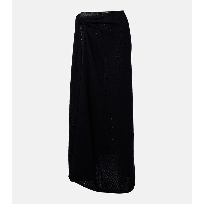 Christopher Esber Knitted cotton-blend maxi skirt