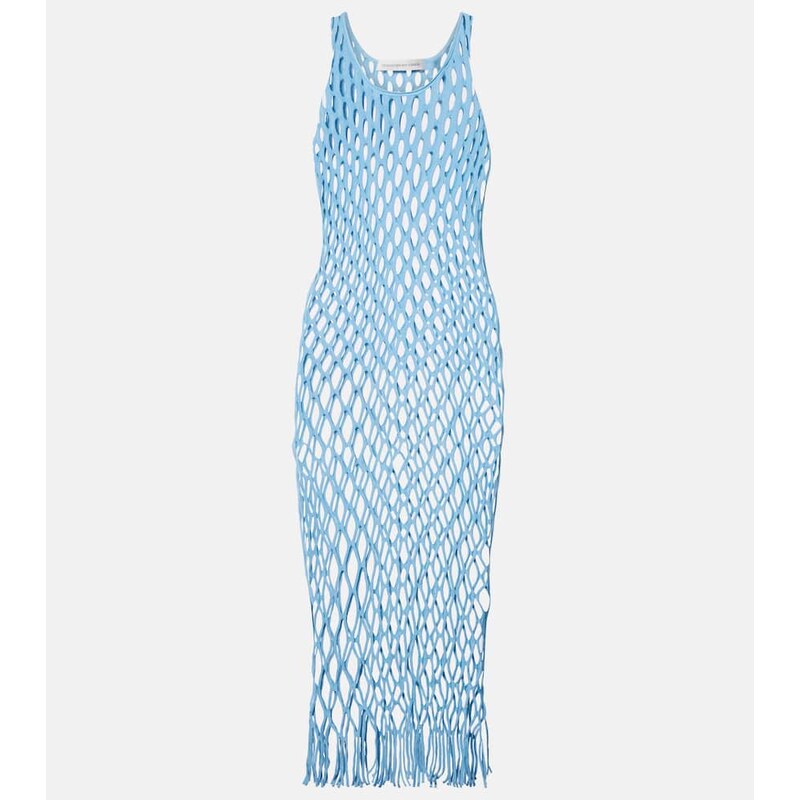 Christopher Esber Knitted mesh beach dress