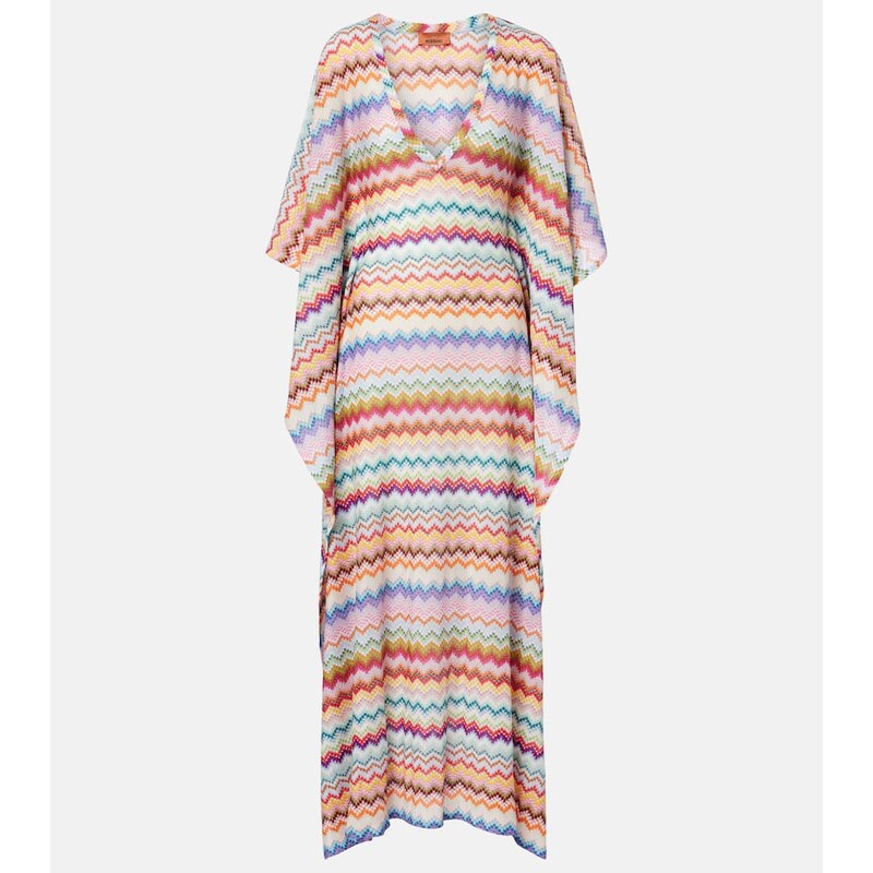 Missoni Zigzag lamé kaftan ve velikosti XS s V-krkem