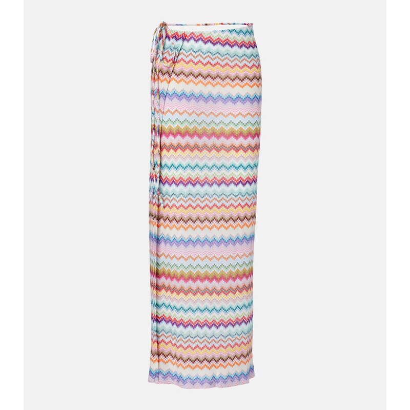 Missoni Zigzag lamÃ wrap skirt