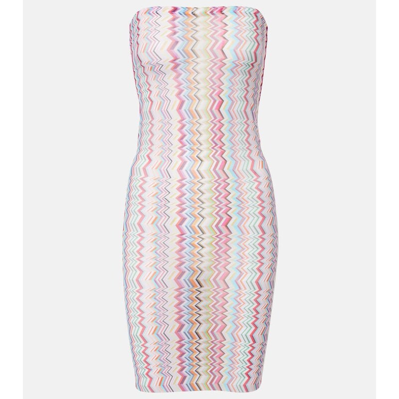 Missoni Zigzag strapless minidress