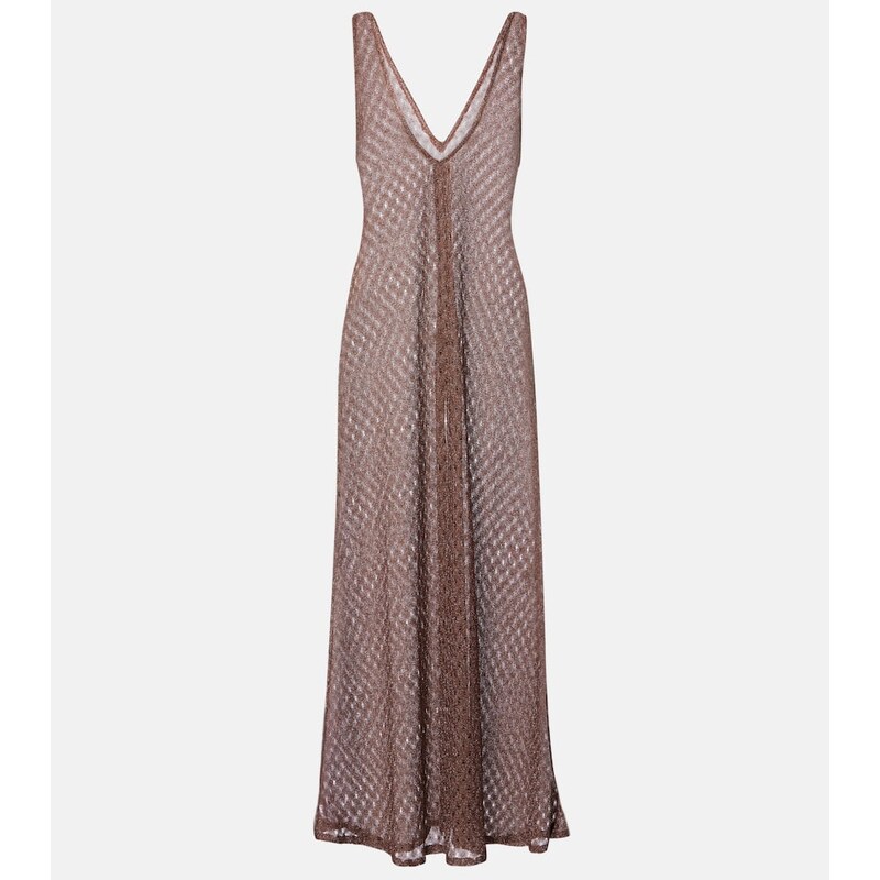 Missoni Open-knit lamÃ maxi dress