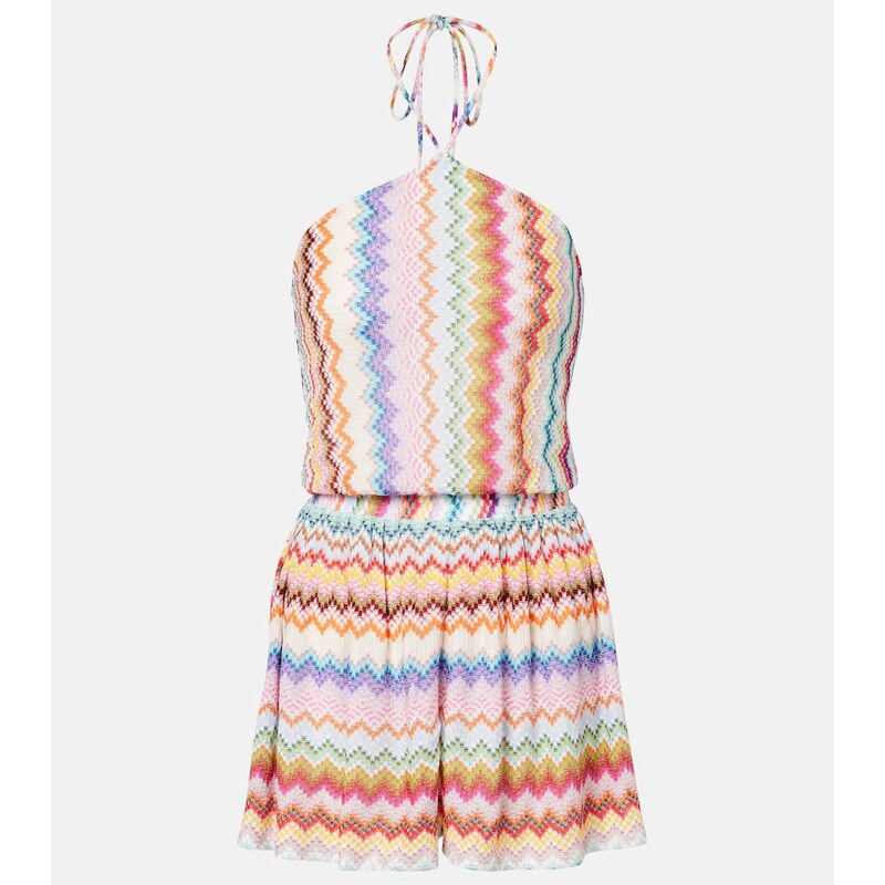 Missoni Zigzag halterneck lamÃ romper