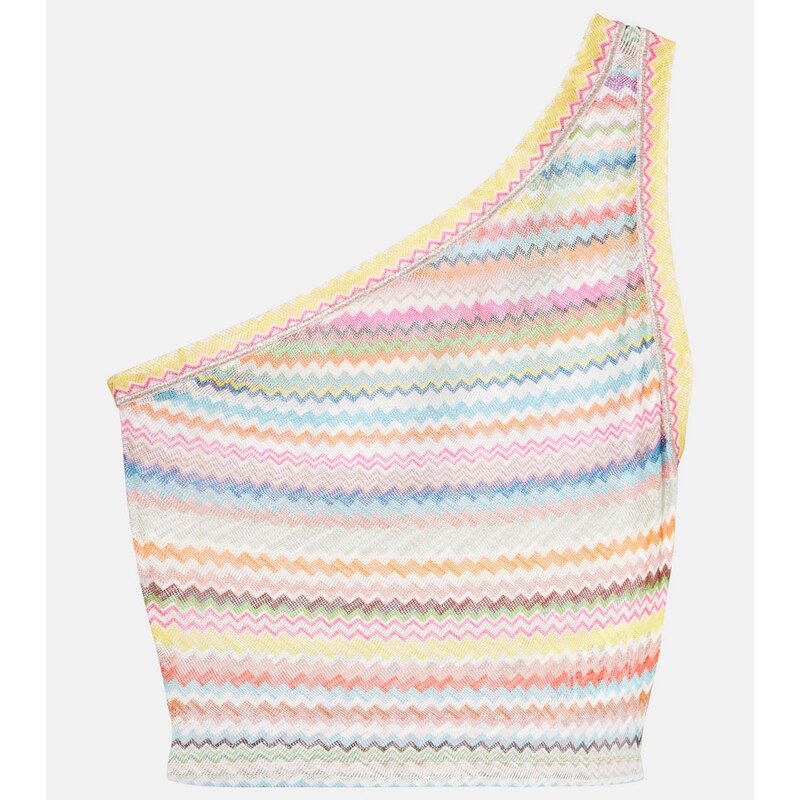 Missoni Zigzag one-shoulder crop top