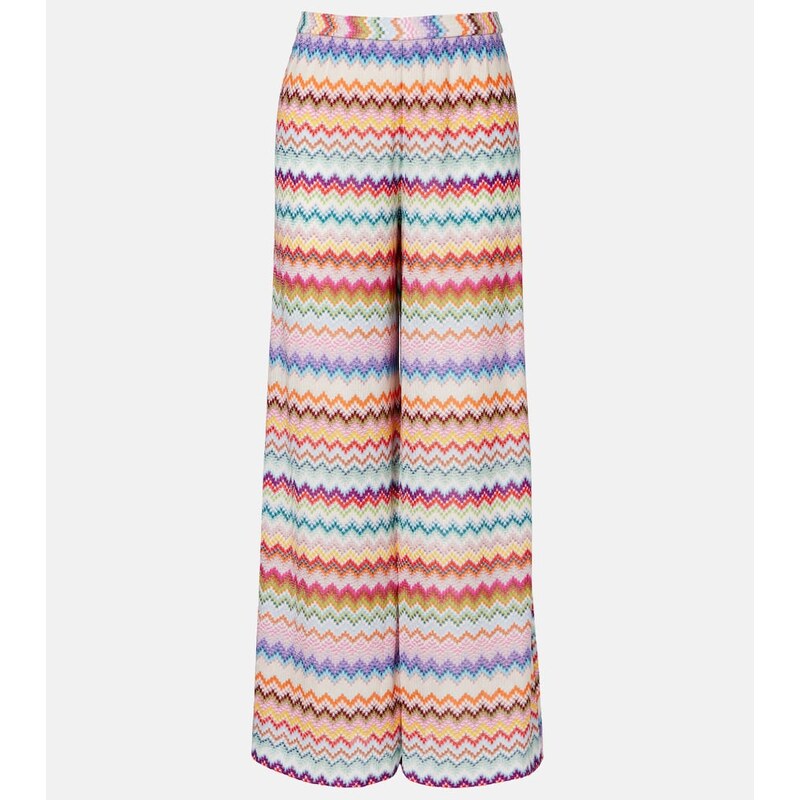 Missoni Zigzag lamÃ palazzo pants