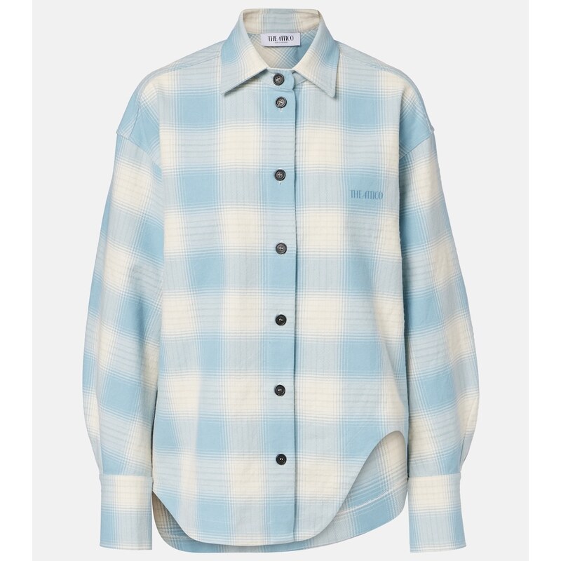 The Attico Plaid cotton and wool shirt