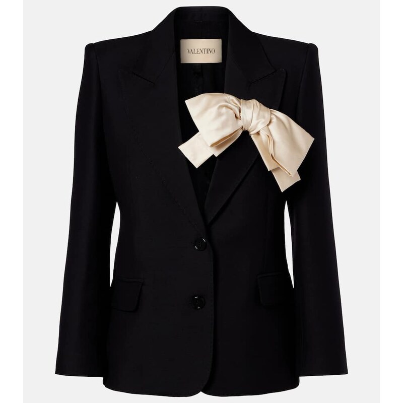Valentino Crepe Couture bow-detail blazer