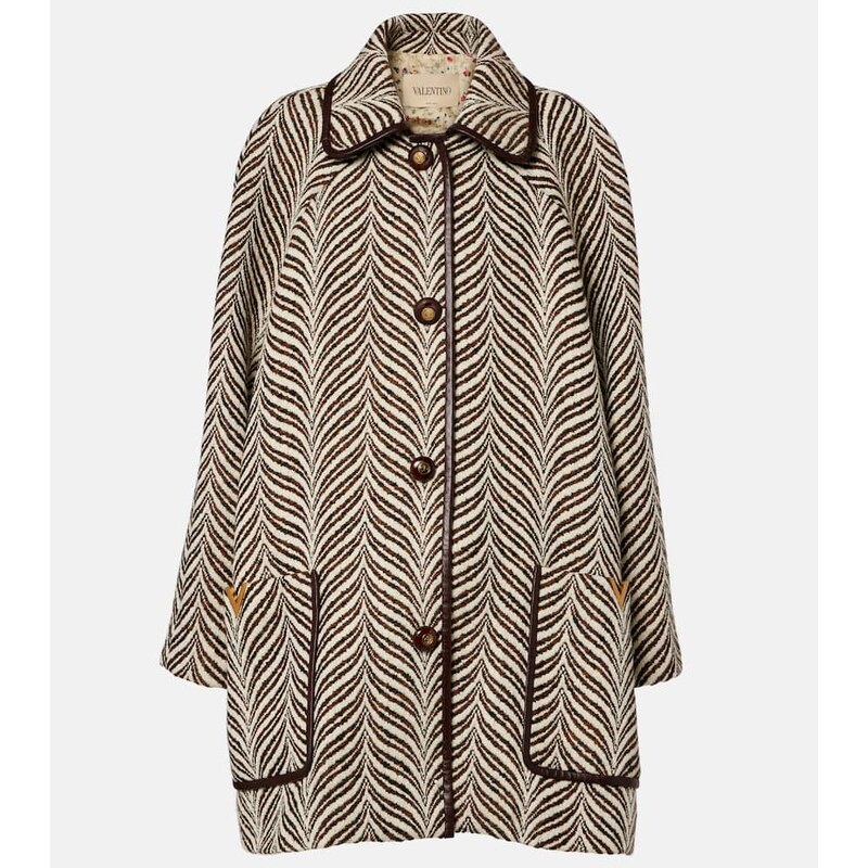 Valentino VGold wool and cashmere coat