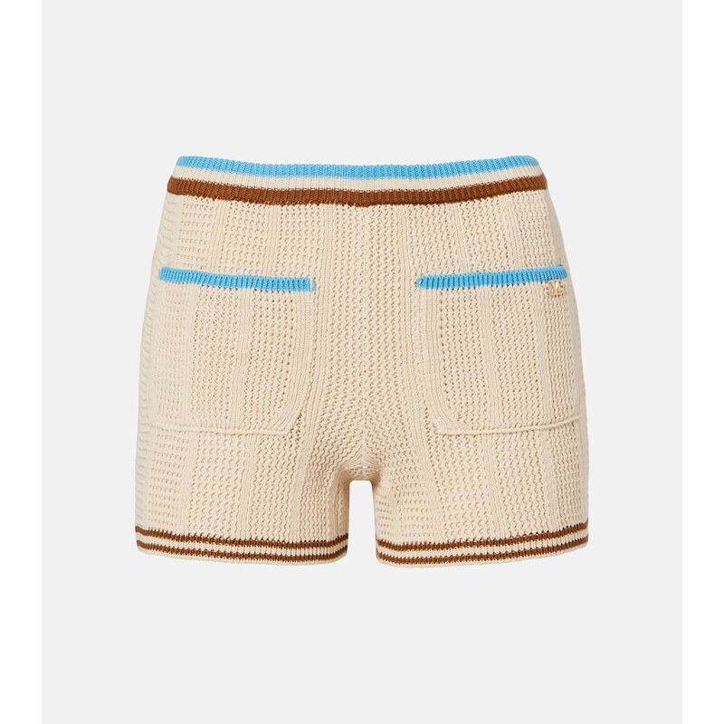 Valentino kraťasy z lnu v barvě Betulla/Multicolor