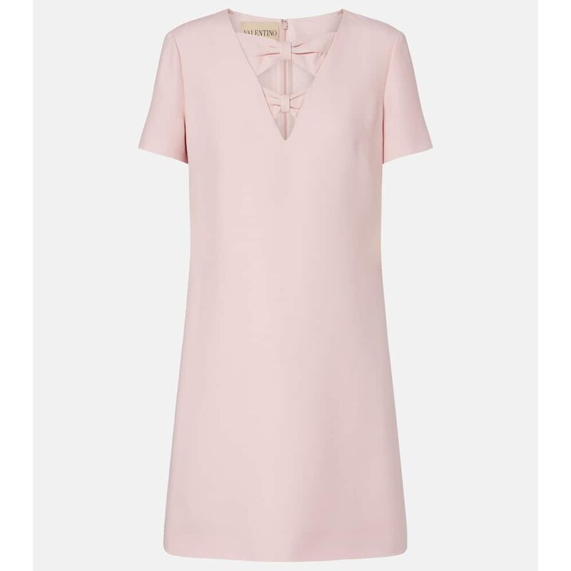 Valentino Crepe Couture bow-detail minidress