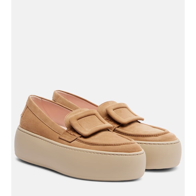 Roger Vivier Viv Up suede platform loafers
