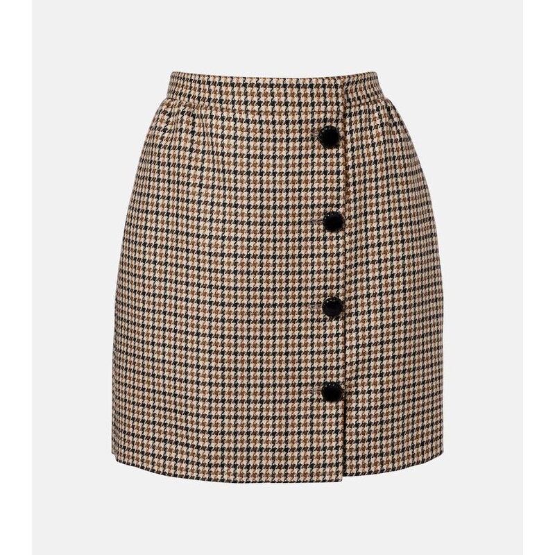 Valentino Houndstooth virgin wool miniskirt