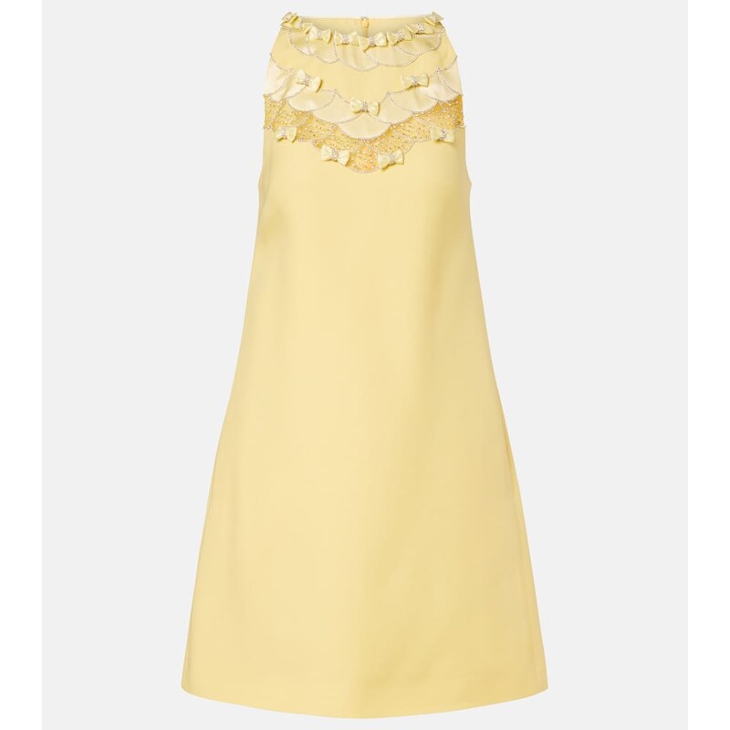 Valentino Crepe Couture embellished minidress