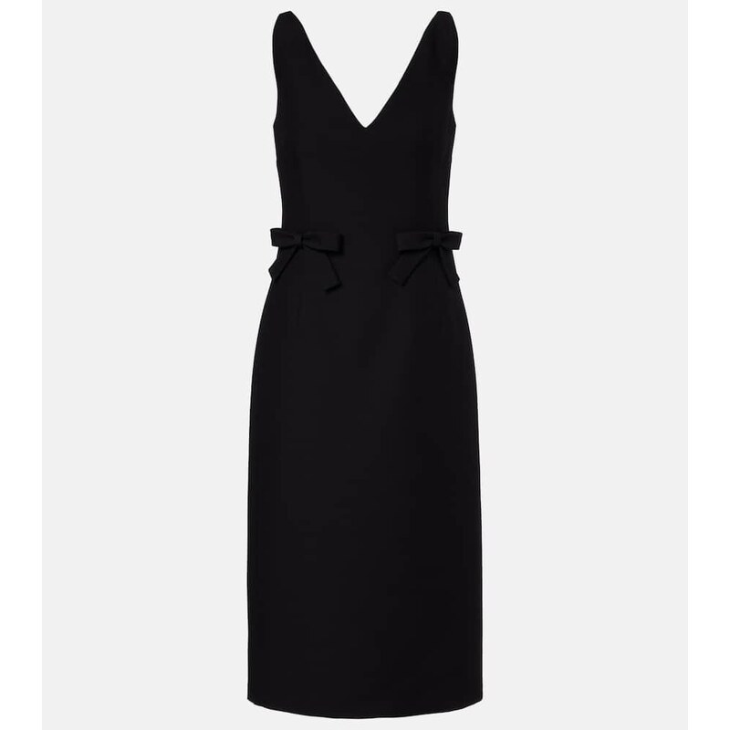 Valentino Crepe Couture bow-detail midi dress
