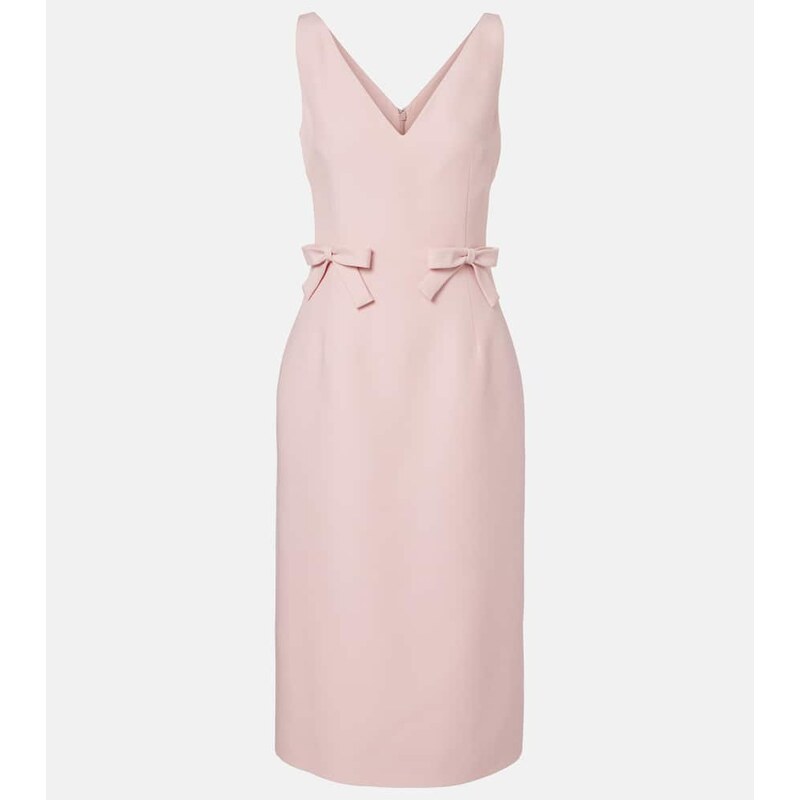 Valentino Crepe Couture bow-detail midi dress
