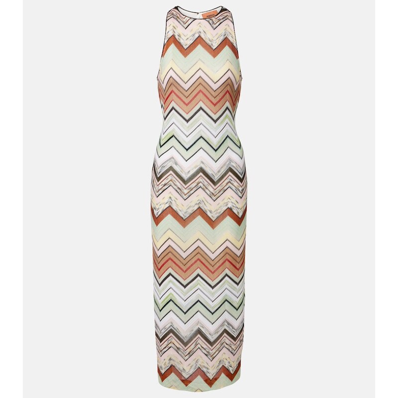 Missoni Zigzag knitted midi dress