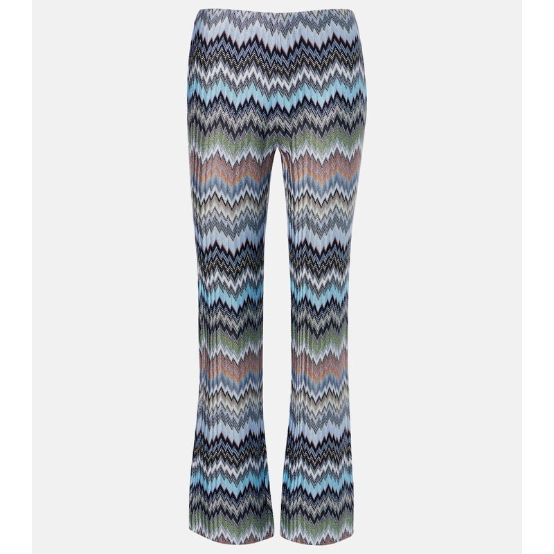 Dámské casual kalhoty Missoni Zigzag v modré a multibarevné verzi