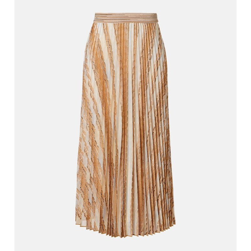 Missoni PlissÃ printed midi skirt