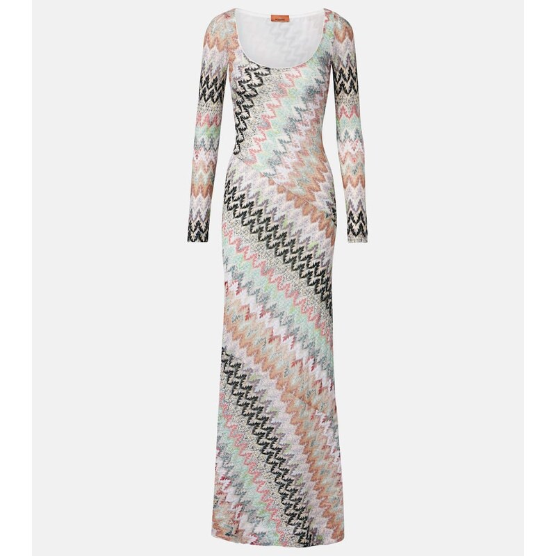 Missoni Zigzag lamÃ maxi dress
