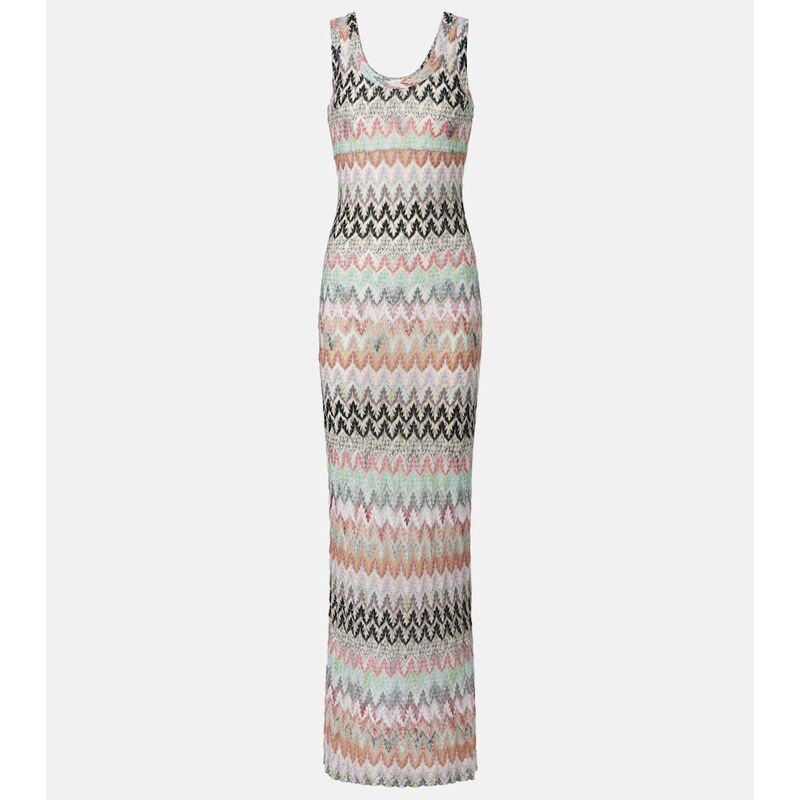Missoni Sequined knitted lamÃ gown