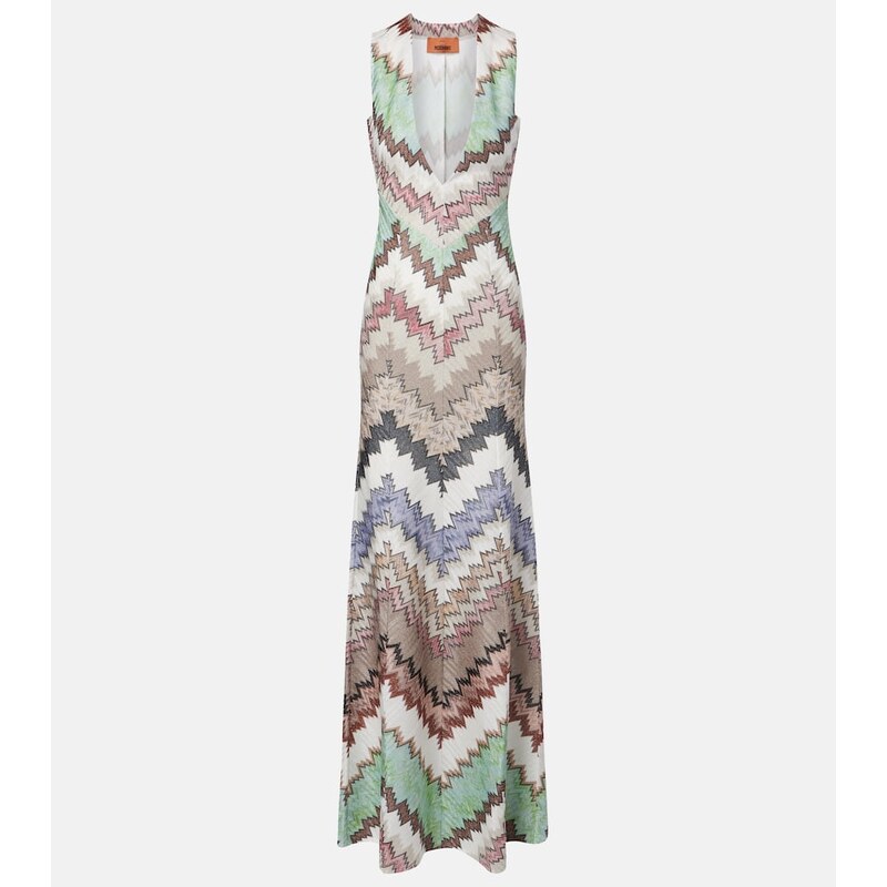 Missoni Zigzag lamÃ maxi dress