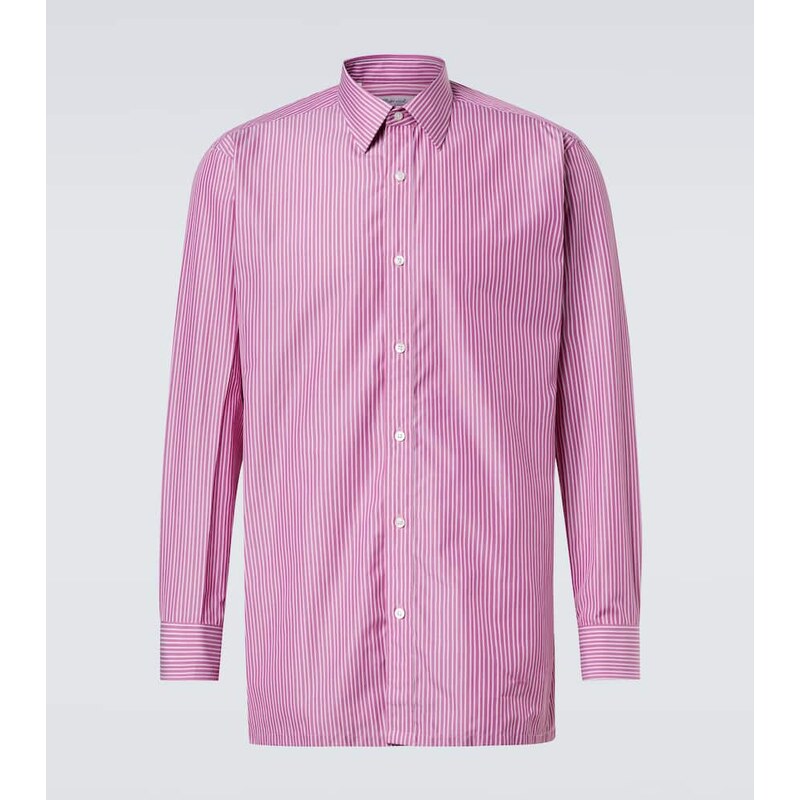 Charvet Striped cotton poplin shirt
