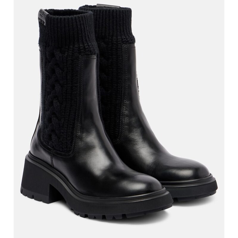 Jimmy Choo Tamia cable-knit leather ankle boots