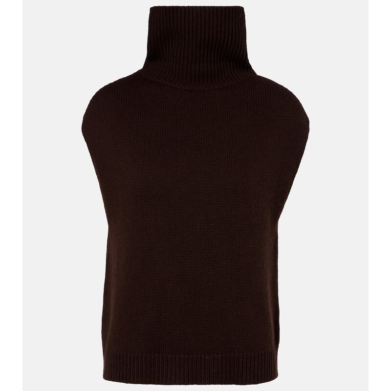 Jardin des Orangers Turtleneck wool and cashmere sweater vest